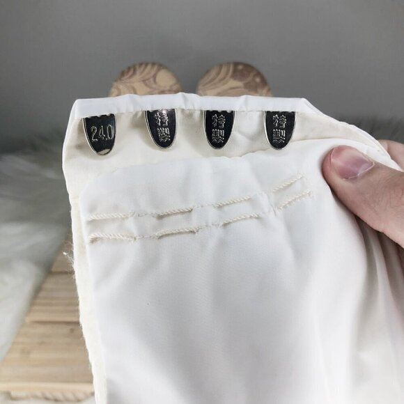 Vintage Japanese Silk Handmade Geisha Gold & Cream Floral Sandal Clog Size 7.5 - Picture 8 of 9